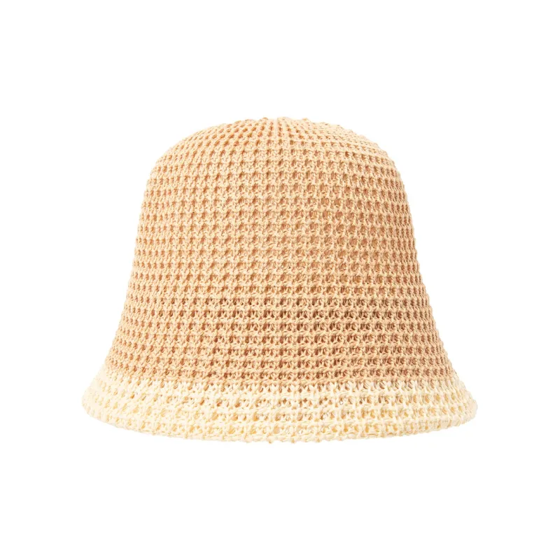 BAIJUAN Straw Woven Polyester Bucket Hats Unisex-1