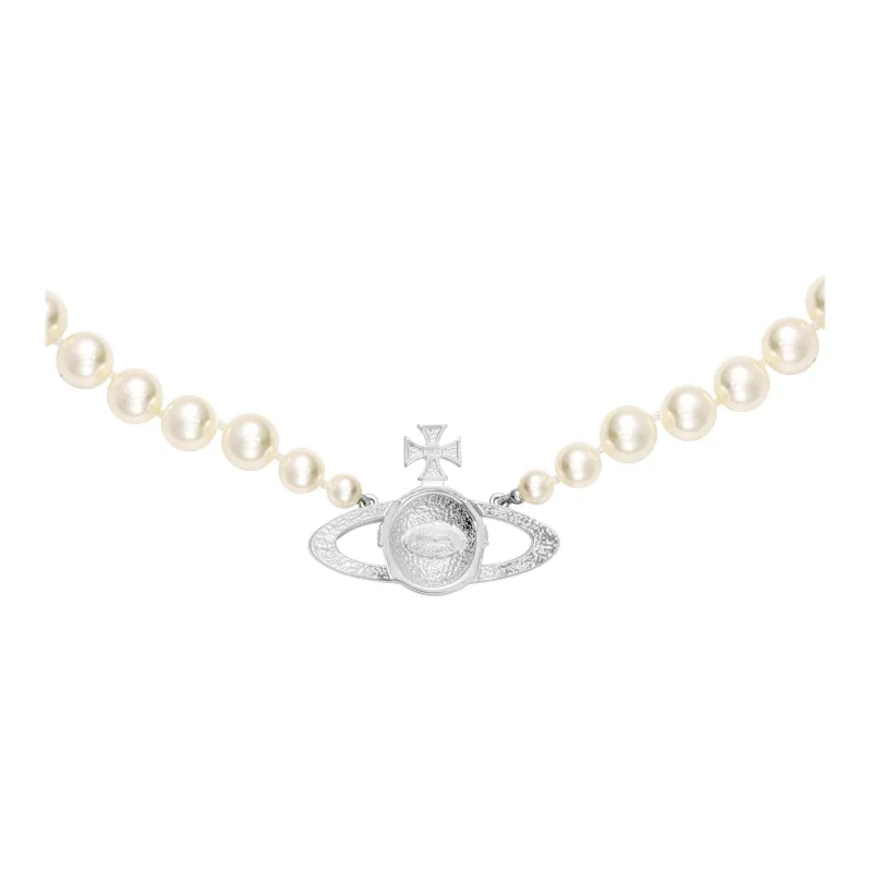 Vivienne Westwood One Row Pearl Bas Relief Choker-1