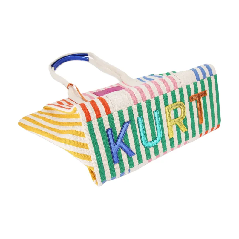Kurt Geiger London Canvas Canvas Bag Tote Bag Shopping Bag Handbag Large Size Women's Multicolor-3