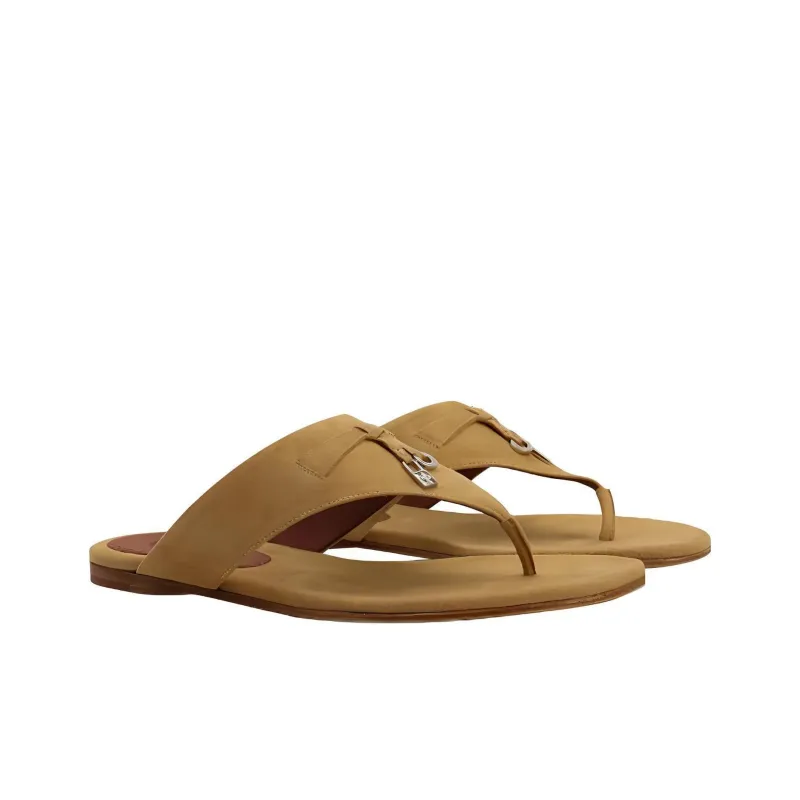 Loro Piana Flip Flops Women's Brown-2