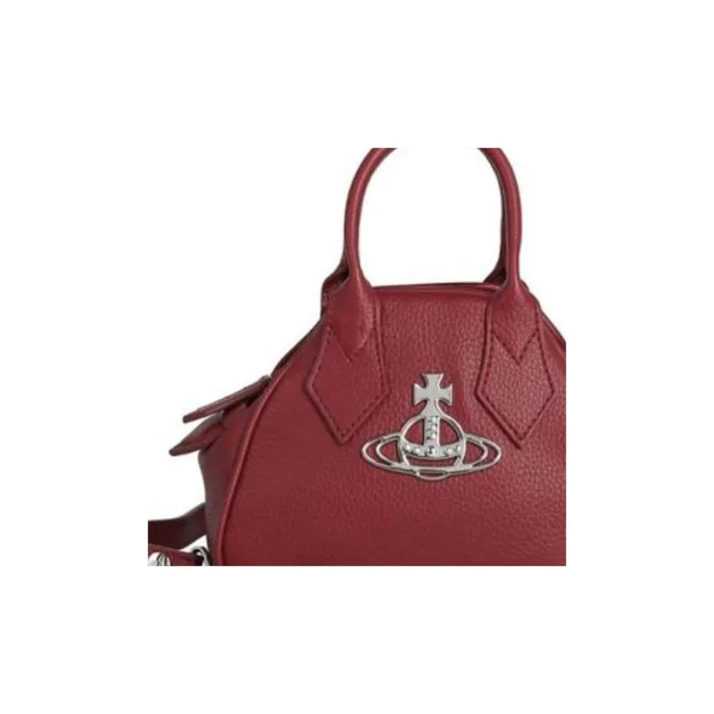 Vivienne Westwood Calfskin One Shoulder Handbag, Crossbody Bag Mini Women's Red-1