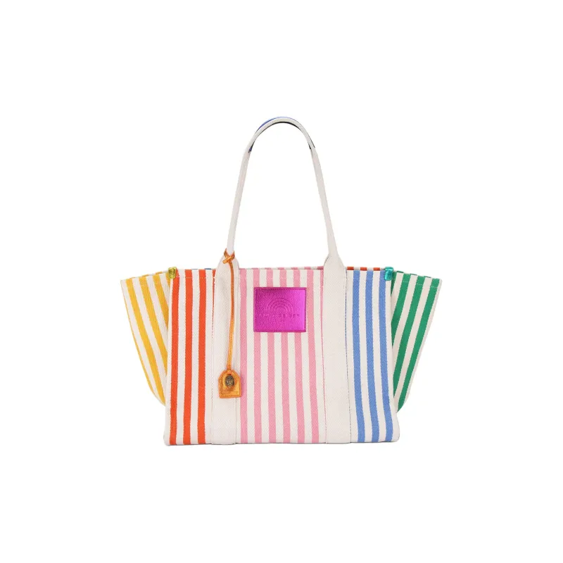 Kurt Geiger London Canvas Canvas Bag Tote Bag Shopping Bag Handbag Large Size Women's Multicolor-0