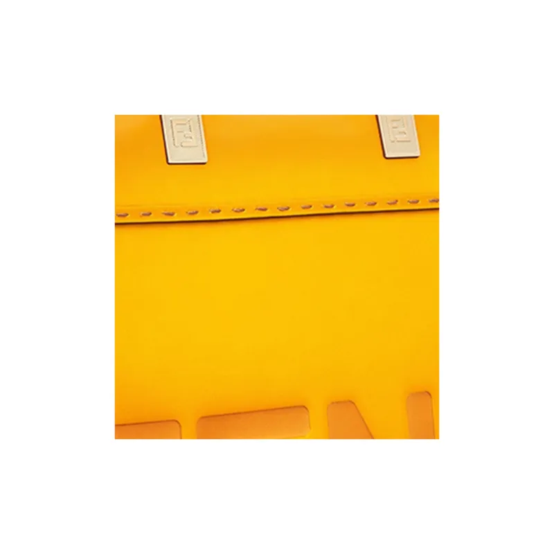 FENDI Sunshine Leather Tote Bag Shopping Bag Shoulder Bag Crossbody Bag Handbag Women's Yellow-4