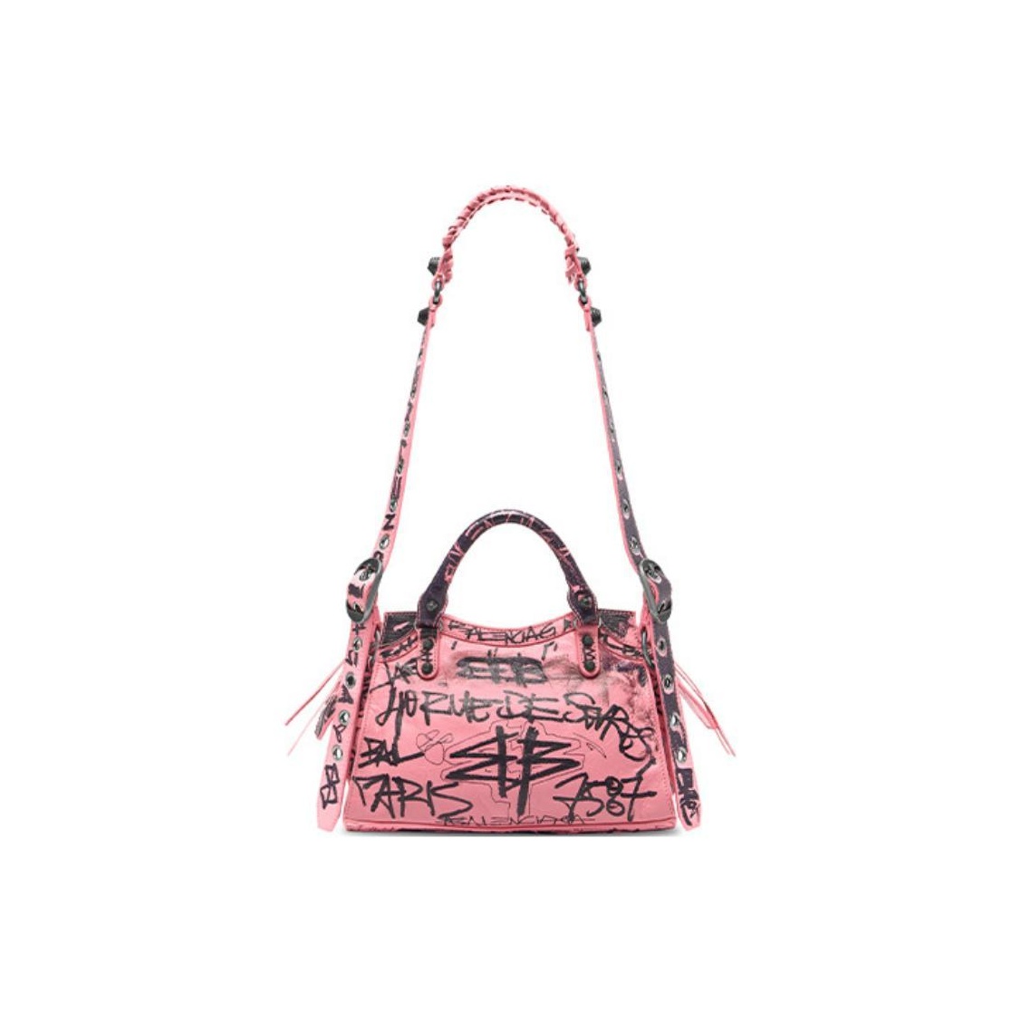 ハンドバッグ Balenciaga Pink Nappa Leather Neo Cagole Tot Balenciaga Neo Cagole Pink Womens Balenciaga