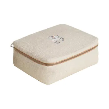HERMES Toogo Polyester Storage Bag Medium Size Women's Cookie