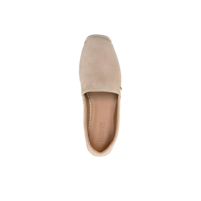 VERSACE Medusa-plaque Suede Espadrilles-4