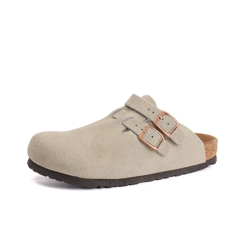 Khadgar Mules Slip on Shoes With Partial Coverage, Reversible, Birkenstock, Cork Soft Sole Closed Toe Slippers Unisex-15