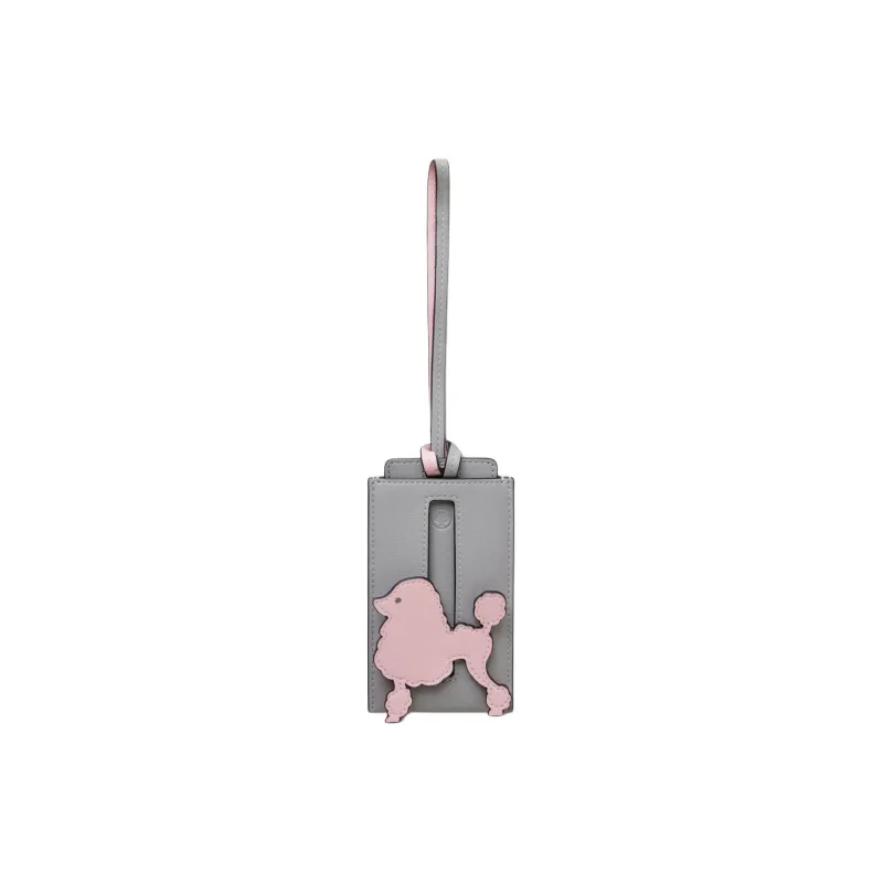 Mulberry Luggage Tags Light Gray & Rose Pink-0