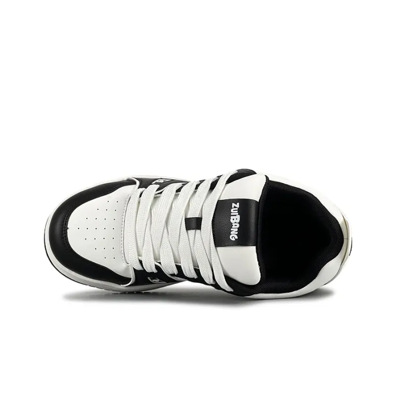 ZUIBANG Puffy Shoes Wear Resistant Low Top Skateboard Shoes Unisex-3