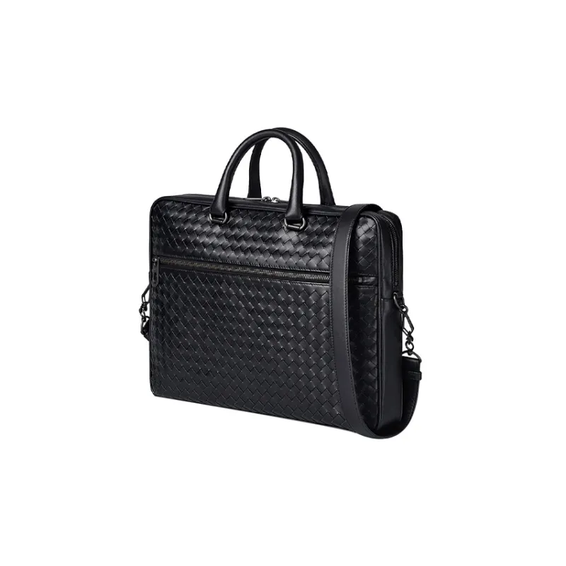 Bottega Veneta Sheepskin Briefcase, Handbag Men's Black-1
