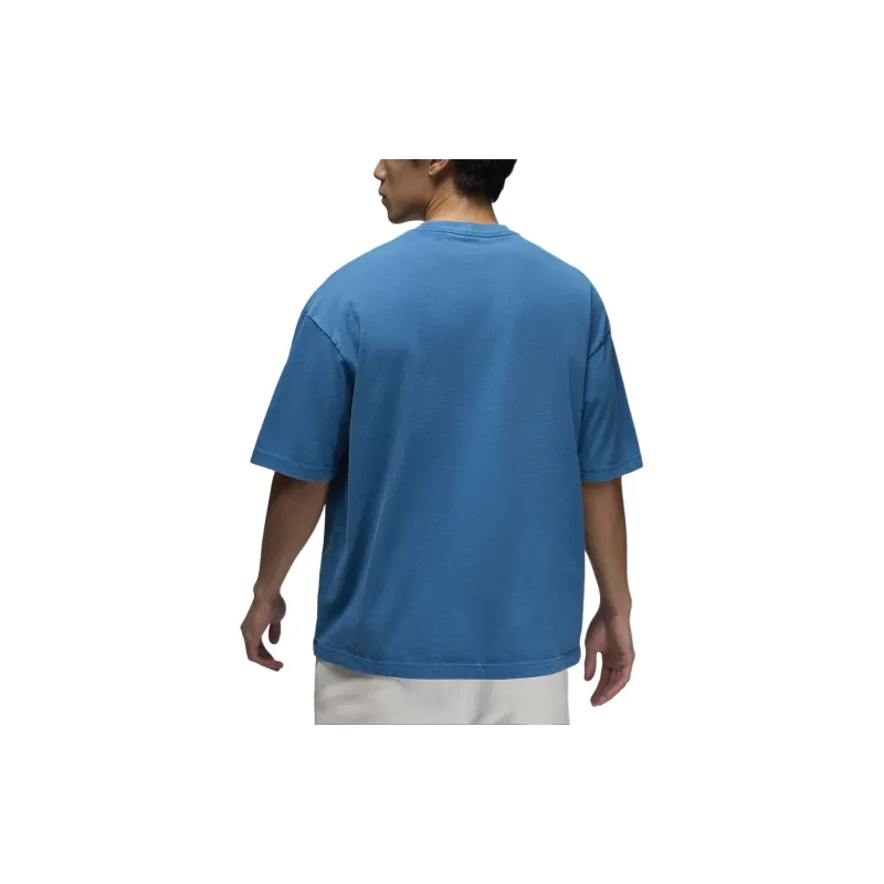 Jordan Drop Shoulder Sleeve T-Shirt Men's Blue-1