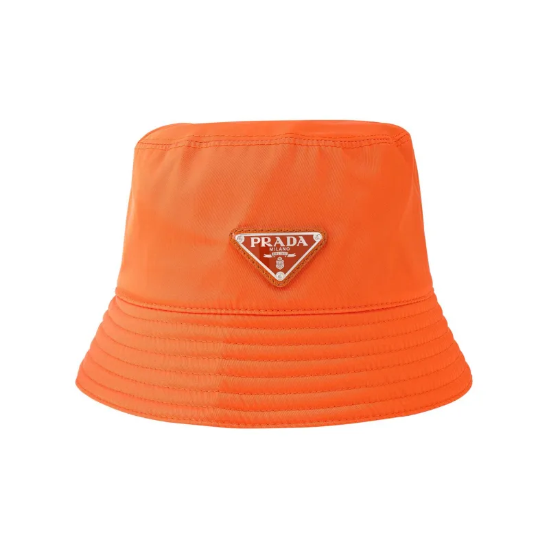 PRADA Re-Nylon Bucket Hats Men Orange - POIZON 