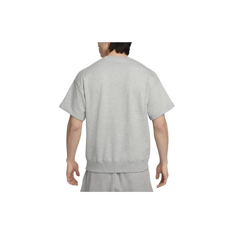 Nike Swoosh Drop Shoulder Sleeve T-Shirt Men's Gray-1