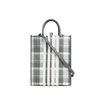 THOM BROWNE 4 Bar Striped Top Handle Bag