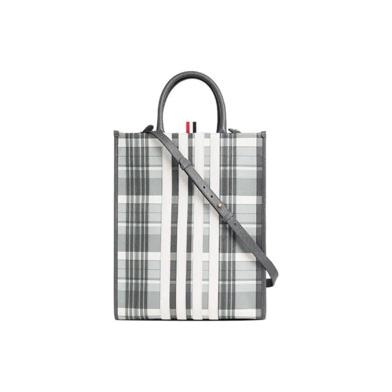 THOM BROWNE 4 Bar Striped Top Handle Bag-0