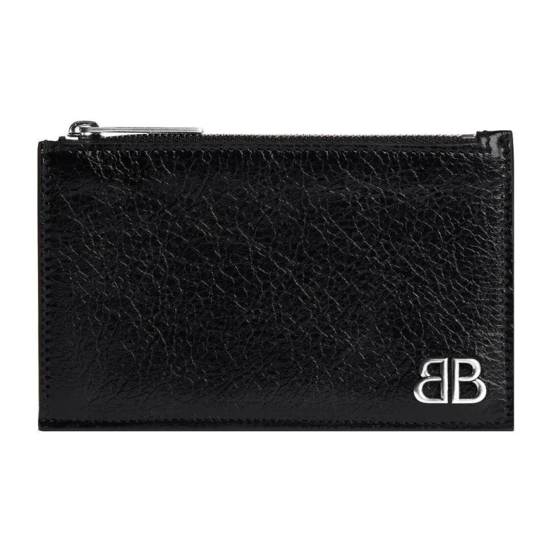 Balenciaga Sheepskin Card Holder Regular Men's Black-0