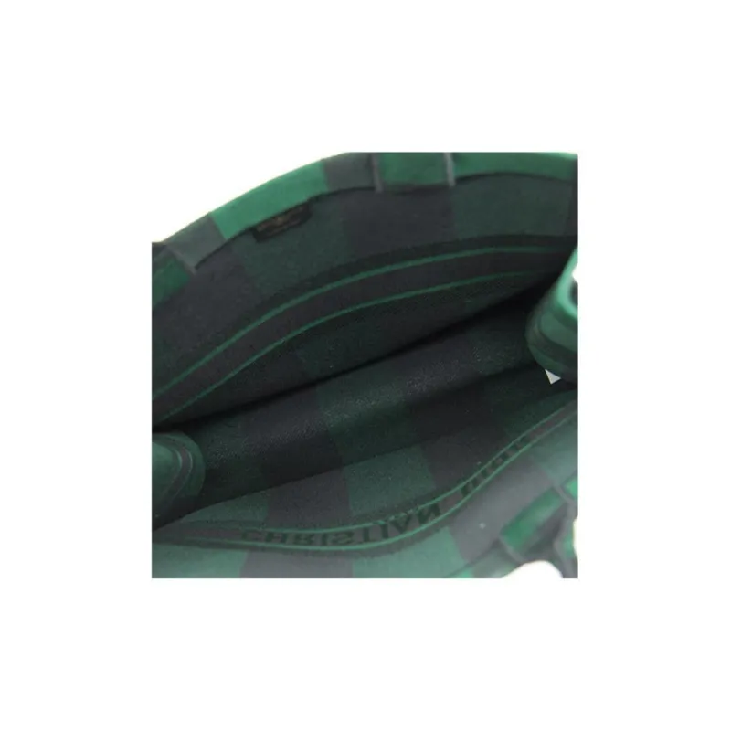 DIOR BookTote Canvas Canvas Bag Tote Bag Shopping Bag Handbag Women's Green/Black-4