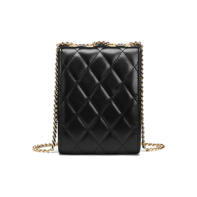 CORALDAISY Synthetic Leather Cell Phone Pouch, Coin Purse, Shoulder Bag, Crossbody Bag Regular Women's Mousse Black-2