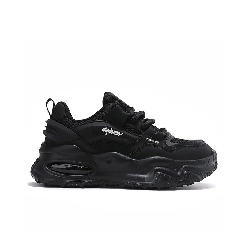 Lingwuzhe Cushioning, Slip Resistant, Abrasion Resistant, Height Increasing, Rebound Mid Top Casual Shoes Unisex-5