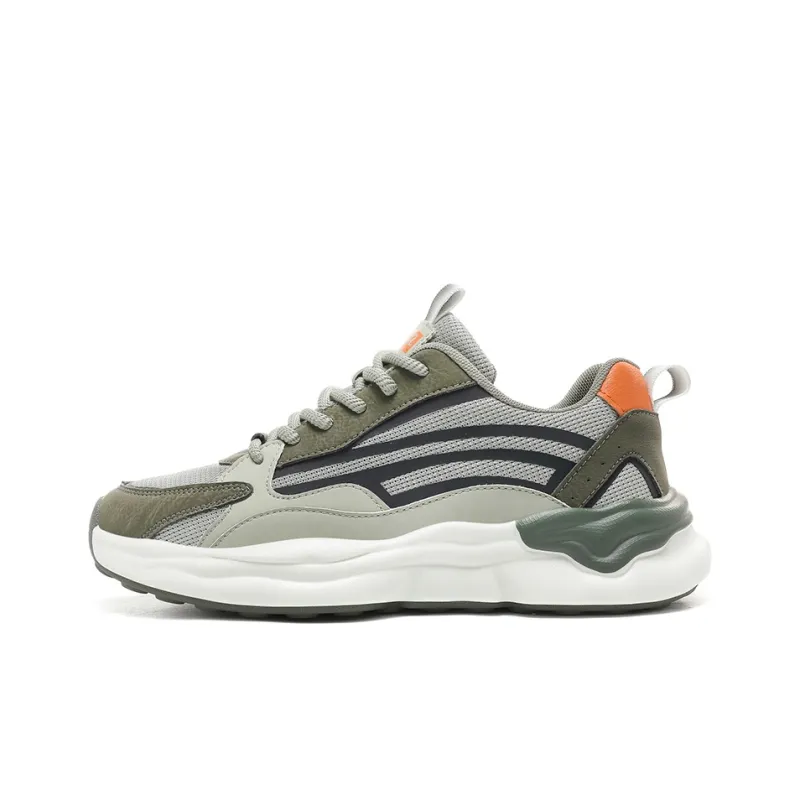 CEDAR HAN Shock Absorbers Slip Resistant, Abrasion Resistant, Breathable Low Top Chunky Sneakers Unisex-6
