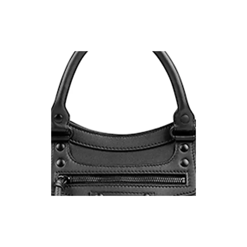 Balenciaga Neo Classic Cow Leather Shoulder Bag Crossbody Bag Handbag Small Size Women's Black-4