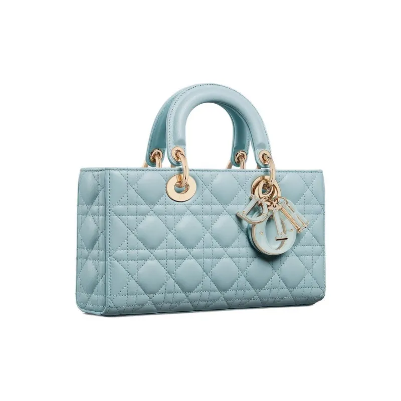 DIOR Lady D JOY Sheepskin Shoulder Bag, Crossbody Bag, Handbag Medium Size Women's Space Blue-3
