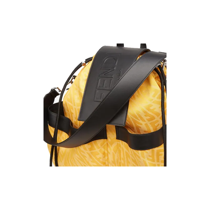 FENDI Canvas Backpack Men's Yellow-3