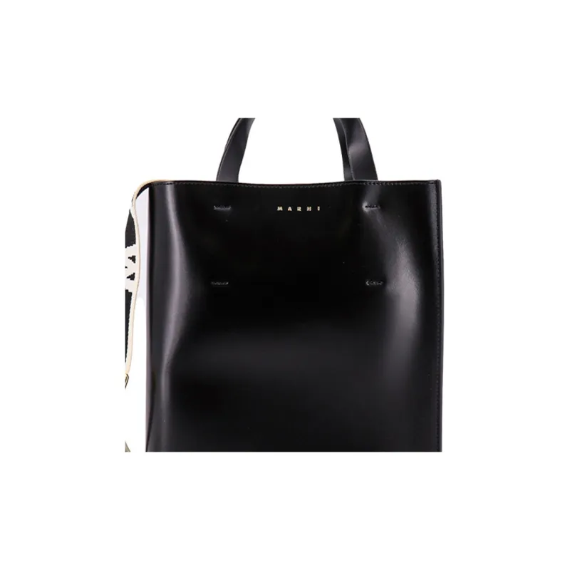 MARNI Borsa Museo Piccola In Pelle Nera-4