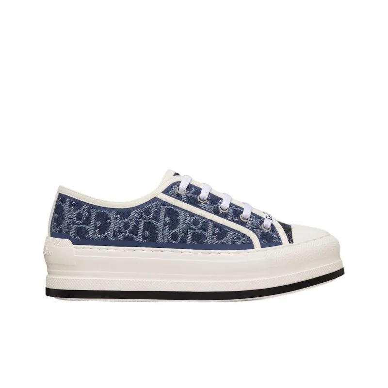 DIOR Walk'n'Dior Platform Shoes Low Top Skateboard Shoes Women's Blue-1