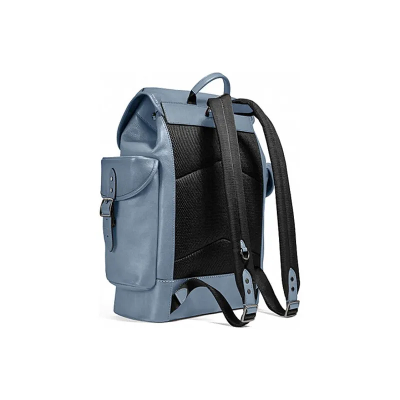 COACH Hitch Calfskin Backpack Large Size Men's Gray Blue-1