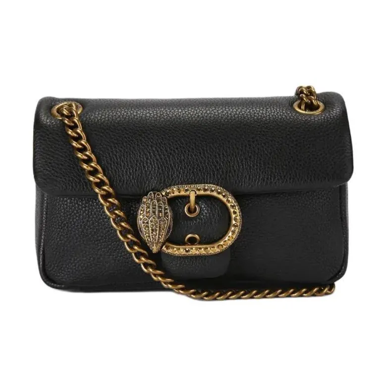 Kurt Geiger London Leather Crossbody Bag Shoulder Bag Small Size Women's Black-0