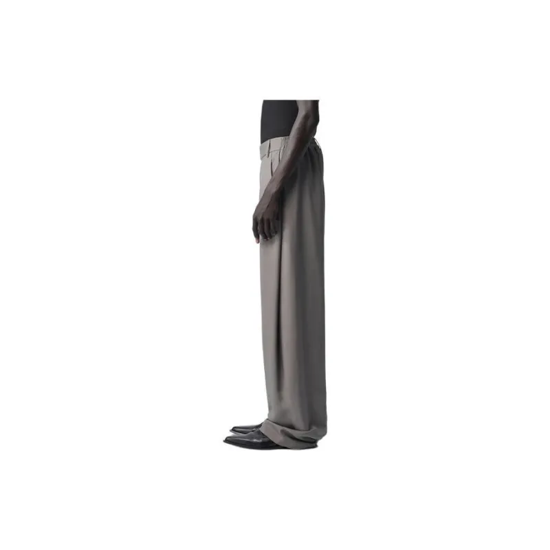 Ann Demeulemeester Alfried Wide Leg Trousers Casual Pants Men's Gray-2