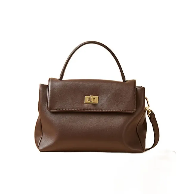 H YXIANG Split Cow Leather One Shoulder Handbag Women's White/Black/Brown/Yellow-3