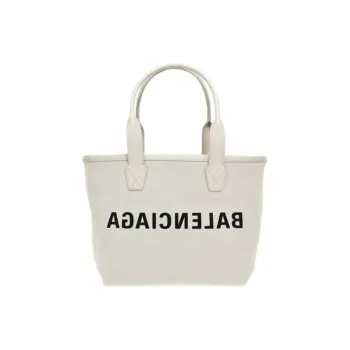 Balenciaga Cow Leather Tote Bag Shopping Bag Handbag Women's Light Brown