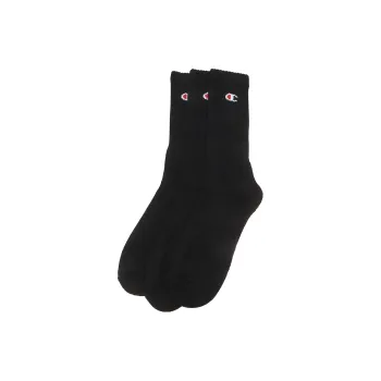 Champion Mid-Calf Socks Unisex 3 Pack Black