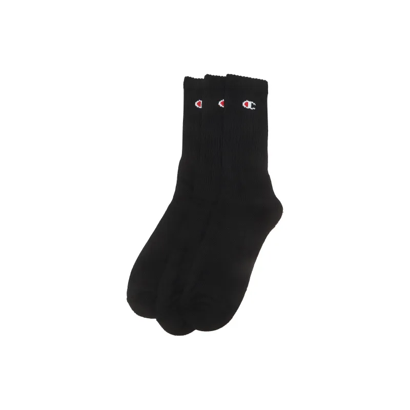 Champion Mid-Calf Socks Unisex 3 Pack Black-0