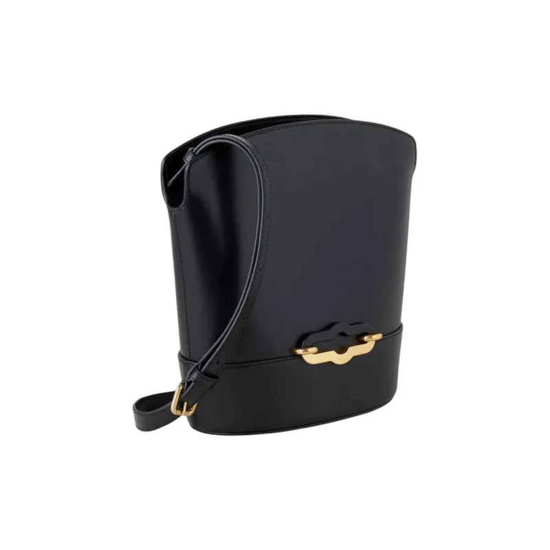 Mulberry Calfskin Bucket Bag, Shoulder Bag, Crossbody Bag Women's Black-1