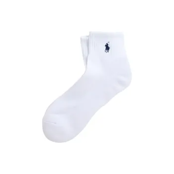 Polo Ralph Lauren SS24 Mid Calf Socks Men's 1 Pack White