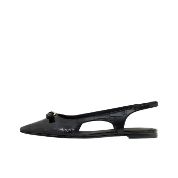 FERRAGAMO Logo-plaque Slingback Ballerina Shoes
