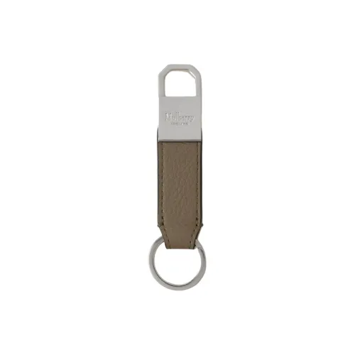 Mulberry Eggstone Grain Leather Key Ring Pouch Merch Small Size Women's Linen Green