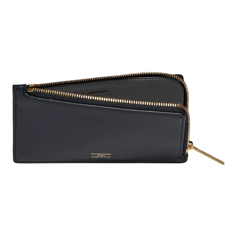 Balenciaga Calfskin Coin Purses Card Holders Regular Women's Black-2