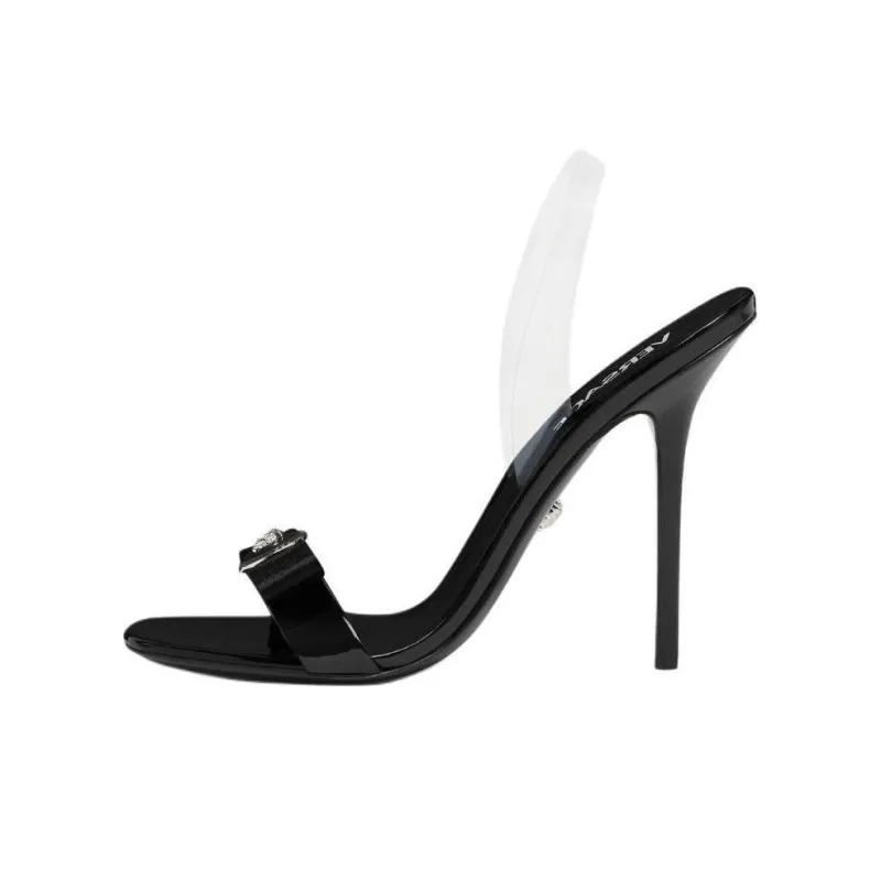 VERSACE Gianni Ribbon 110mm Slingback Sandals-0
