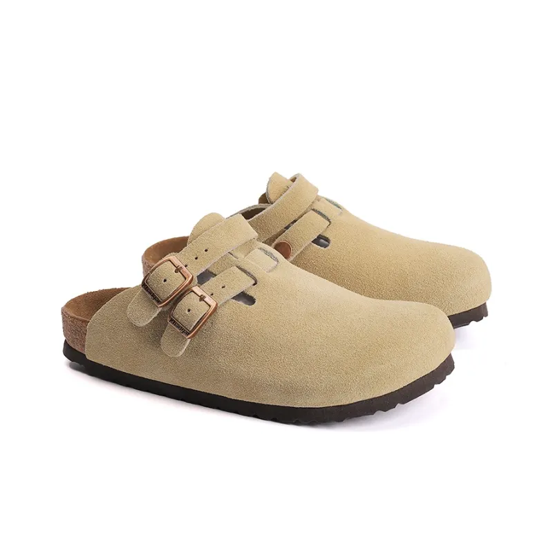 Khadgar Mules Slip on Shoes With Partial Coverage, Reversible, Birkenstock, Cork Soft Sole Closed Toe Slippers Unisex-28