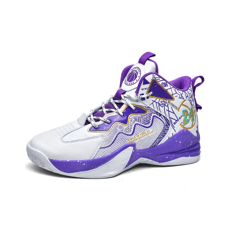 MUSNODO Cushioning, Slip Resistant, Abrasion Resistant, Coverage, Rebound Mid Top Basketball Shoes Unisex-7