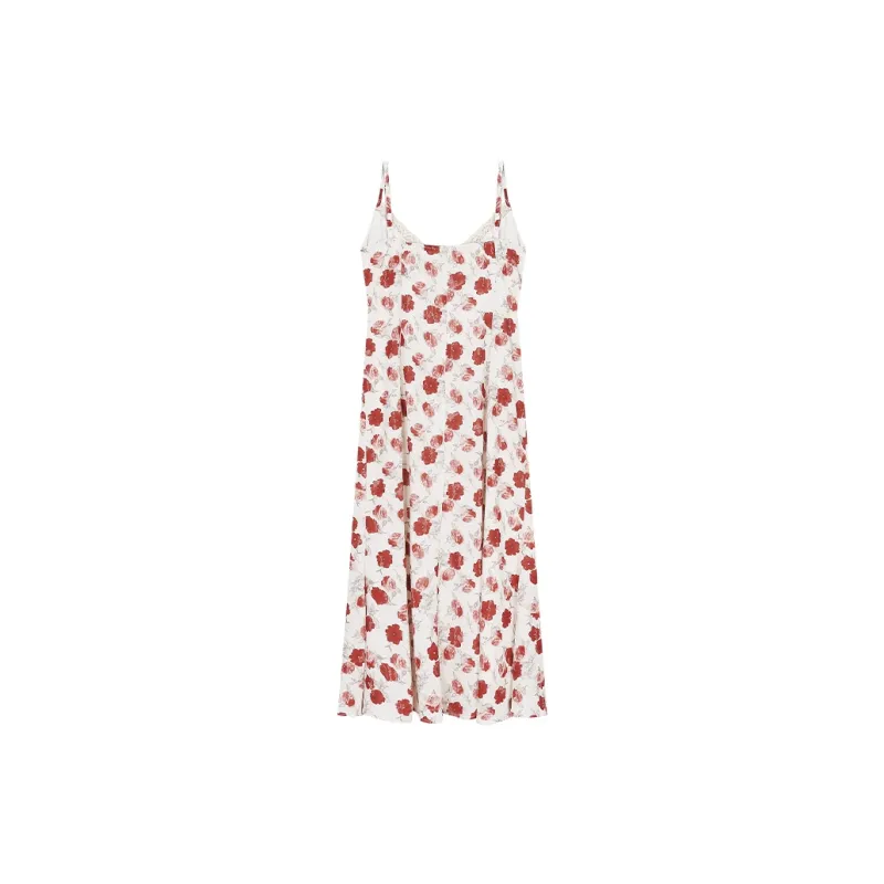 ANNIBUHUO Slip Dress Women's Rose Dress-1