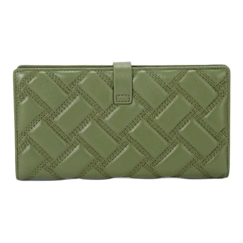 Kurt Geiger London Lambskin Wallet Women's Khaki Green-2
