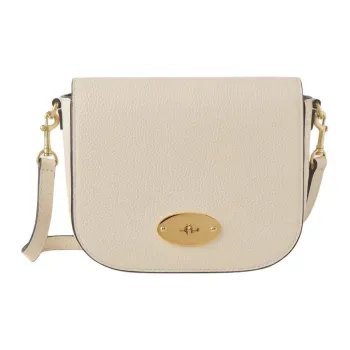Mulberry Darley Small Grain Leather Shoulder Bag, Crossbody Bag Trumpets Women's Egg Shell Yellow