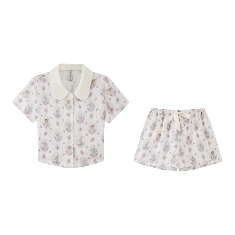 Kosrood Pajama Set Women's Bunny's Distant Ringing.-0