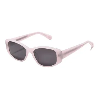 Fakeme Plate Frame Irregular Shape Sunglasses Unisex Pink