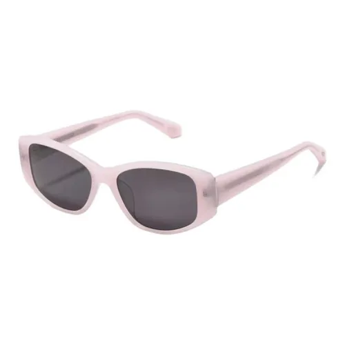 Fakeme Plate Frame Irregular Shape Sunglasses Unisex Pink